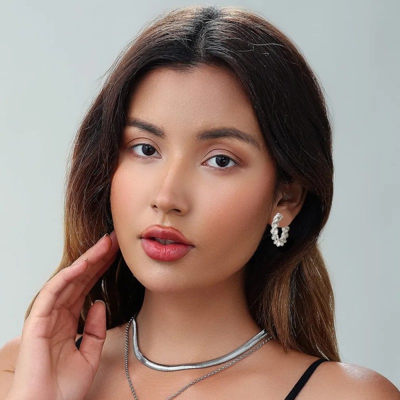 Aretes De Plata 30 Pares Pendientes Arracadas Redondo