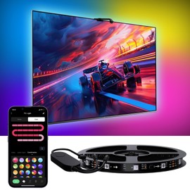 Benedi Enhance Your TV Experience with Vibrant Multicolor LED Backlight - Perfect for 55-65 inch TVs - Stream in Style with 10ft/12.5ft LED Lights for TV - Create an Ambience with TV LED Light Strip