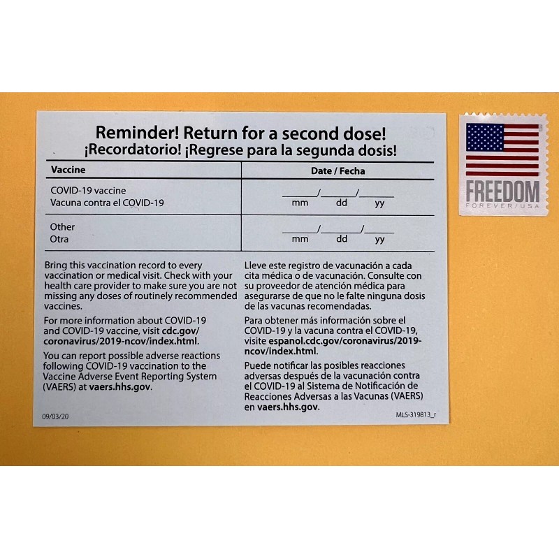 CDC COVID-19 Vaccination Blank Card Collector Use Only FREE SHIPPING