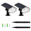 Neoglint 2 Pack Solar Outdoor Lights Gardern Spot Lights Lawn
