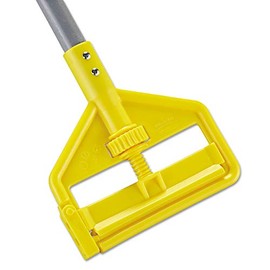 Rubbermaid Commercial H145 Invader Fiberglass Side-Gate Wet-Mop Handle, 1 Dia X 54, Gray/Yellow