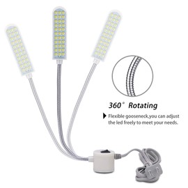 Sewing Machine Light (36LEDs) Gooseneck Work Light with Magnetic Mounting Base, White Soft Light for Lathes, Drill Presses, Workbenches (2PACK)