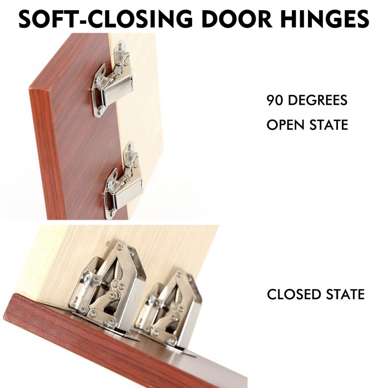 Jiaxitek Hidden Hinges, Surface Mount Cabinet Hinges, Concealed Cabinet Hinges