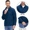 TACVASEN Golf Quarter Zip Pullover Men Sweatershirt Stand Collar Casual