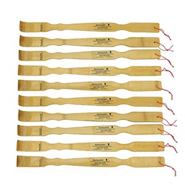 BambooMN 30 Piece 17.5 Inch Logo Traditional Bamboo Back Scratchers for Instant Reliefs on Itchy Back