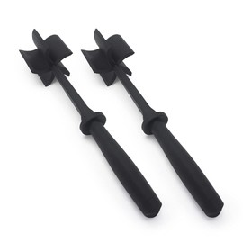 Weber's Wonders - Juego de 2 picadores de carne de hamburguesa multifuncionales – Palito de triturador de patatas resistente al calor – Utensilios de cocina de nailon para mezclar ensaladas