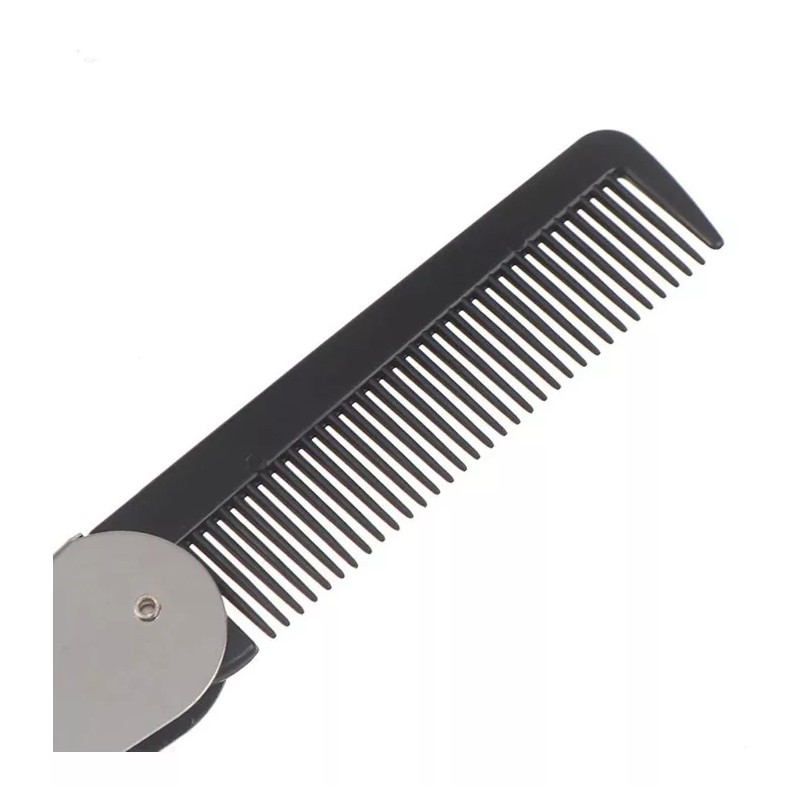 KuZHEN Peine Plegable De Bolsillo Portátil Cabello Barba Metal