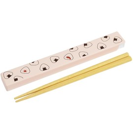 Ippinsha Gyutto Onigiri-san Chopsticks, Chopsticks Box Set, Made in Japan, Dishwasher Safe, Antibacterial, Pink, Gift 47137