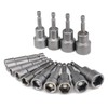 Set of 14 Magnets Hexagonal Socket, 6-19 mm Socket Wrench,