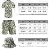 ifamawlea Men's 2 Piece Tracksuit Hawaiian Shirt Shorts Button Down