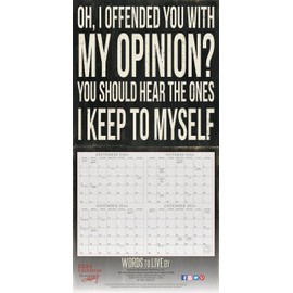 Words to Live By 2025 Wall Calendar — Primitives by Kathy, 16-Month Inspirational Calendar, 12" x 12"