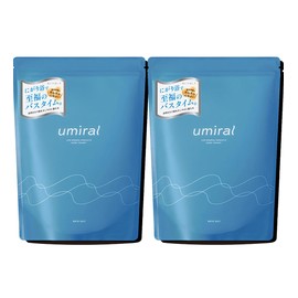 Umiral Bath Salt, Bath Salt, Nigari Glue, Magnesium Chloride, Fragrance-free, Additive-free, 21.3 oz (350 g) x 2 Bags (700 g), Approx. 46 Doses, Lightweight Spoon, Made in Japan (Setouchi), Top Share