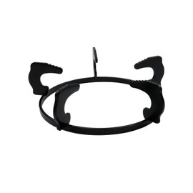 Risbay Cast Iron Gas Stove Wok Rack Wok Stand Support Ring Brackets Milk Pot Wok Support Holder with Five Foot Non-slip for Home Kitchen Gas Stove Cooktop Accessories 7.87Inch,Black