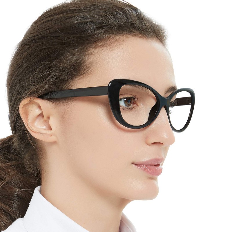 MARE AZZURO Oversized Reading Glasses Women Stylish Cat Eye Readers