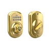 Schlage BE365 V PLY 505 Plymouth Keypad Deadbolt, Electronic Keyless