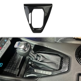 Fewshaw Center Console Gear Shift Panel Cover Trim Accessories for 2024-2025 Ford Mustang (Automatic Gear, Carbon Fiber Style)