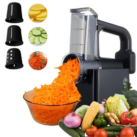 Electric Vegetable Slicer, Automatic Vegetable Slicer, Electric Kitchen Grater Grater with Multiple Interchangeable Blades, Electric Vegetable Grater Chopper for Various Vegetables
