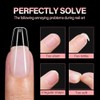 AILLSA Puntas de uñas postizas de ataúd medianas - Puntas