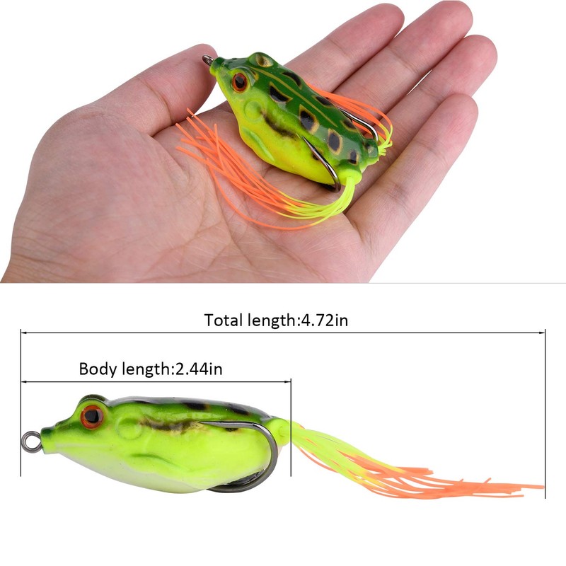 Goture 9pcs 55cm Frog Lures Set Soft Lures Frog Lures
