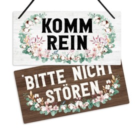 Putuo Decor Meeting in Progress Door Sign Please Do Not Disturb Sign Please Come In Sign for Home Office, Cabin Door, Business Office, Online Conference, 10 x 5 Inch Double Sided