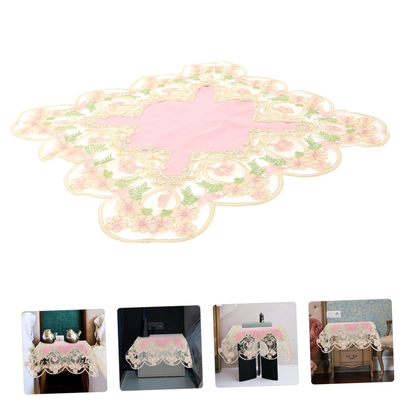 LABRIMP Elegant Princess Style Lace Tablecloth Rustic Dining Table Cover