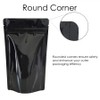 Rightpak Stand Up Pouches 100 Pieces 13cm x 21cm, Black