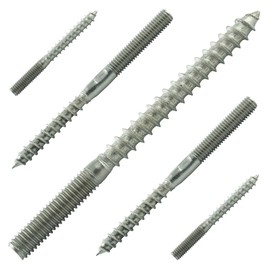 M6 x 60 mm (Pack of 10) Hanger Bolts with Double Thread Screw Pins Stainless Steel VA A2 V2A Rust-Proof AGBERG