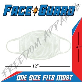 Face Guard 3 Pack - Reusable Cotton Cloth Face Masks (Color White)