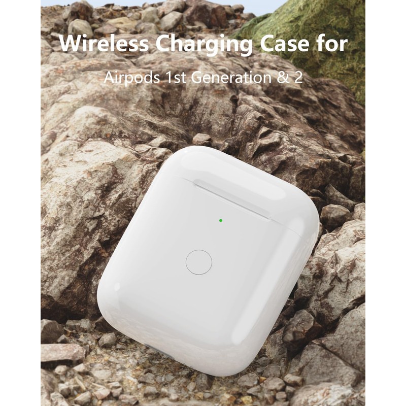 BRILLESS Wireless Charging Case Compatible with AirPods 1st & 2nd