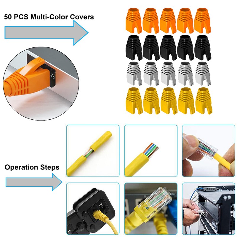 LEATBUY RJ45 Crimp Tool Kit CAT6 CAT5 Crimping Tool Set,