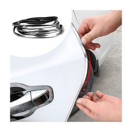 Blilo Car Door Edge Guards, 16Ft U Shape Door Edge Trim, Rubber Molding Auto Door Edge Seal Protector, Anti-Collision Vehicle Protection Accessories Universal for SUV, Truck, Van (Silver)