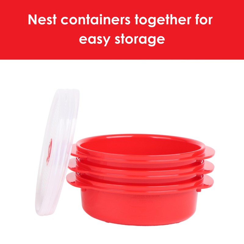 Décor Microsafe Large Round Food Container | Steam Release Vent