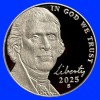 2025-S Proof Jefferson Nickel 5¢ Frosty DCAM Fresh from Proof