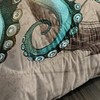 AILONEN 3D Pirate Captain Skull Comforter Set Queen Size, Octopus
