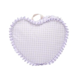 Milageto Heart Shaped Makeup Bag Cute with Handle Toiletry Bag for Her Valentine Day Gift, Purple