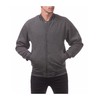 Pro Club Men's Varsity Fleece Baseball Jacket, Charcoal/Charcoal, Medium