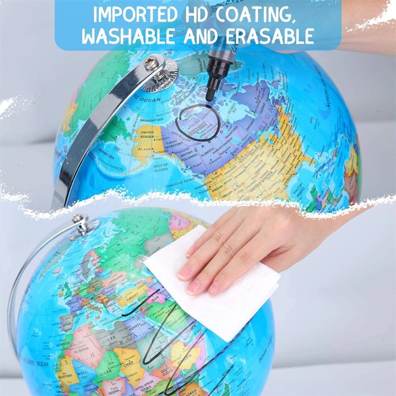 dreamrefit Luminous LED Lamp Globe World Map Display Teaching Toy