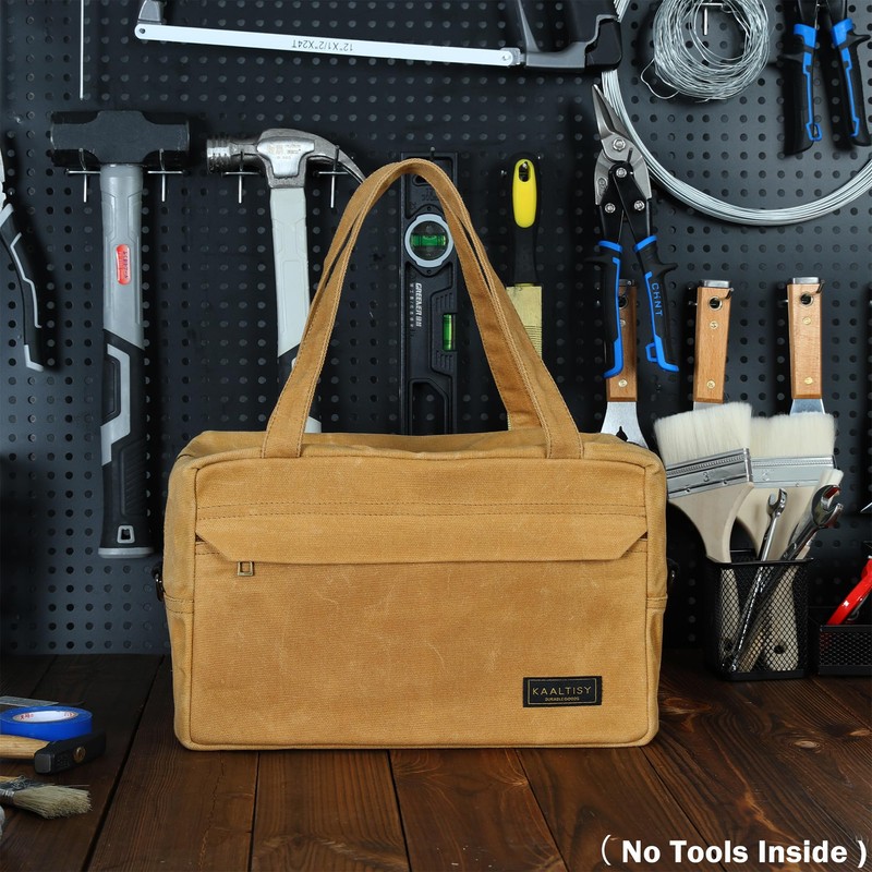 Canvas Tool Organizer, Heavy Duty 16oz Waxed Canvas Garden Hand