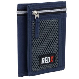 RED X Mens or Boys Trifold Nylon Sports Wallet with Change Section