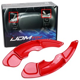 iJDMTOY Gloss Red Finish Larger Paddle Shifter Extensions Compatible with Lexus IS250 IS300 IS350 RC300 RC350 NX200t NX300 CT200h, etc
