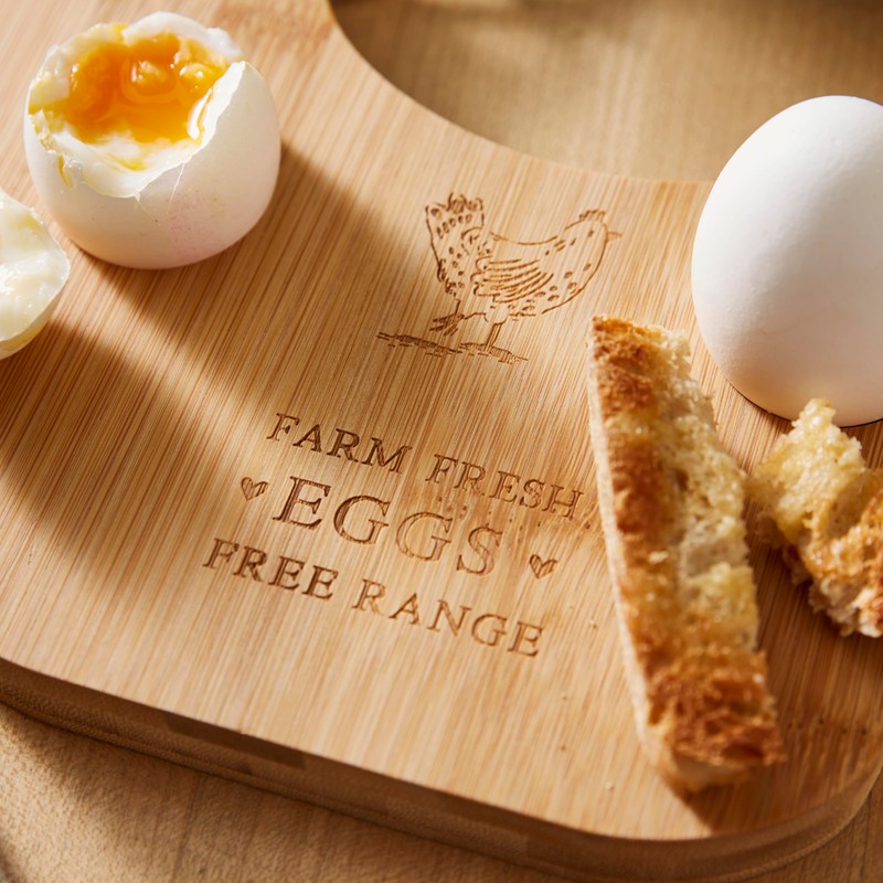 Cooksmart Hen House Lane Bamboo Breakfast Board | Hen Shaped