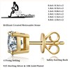 ZDaoBen Moissanite Stud Earrings, 0.6ct 4MM, Sterling Silver, Round Cut,
