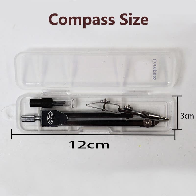 YUANCOX Geometry Rulers and Compass Set Student Drawing Compass Rulers