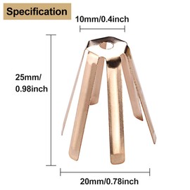 12Pcs Universal Brass Golf Shaft Adapter Shims Fits .335 .350 .355 .370 for All Shaft - 6 Legs Brass Adjustable Golf Shaft Shims Golf Accessories