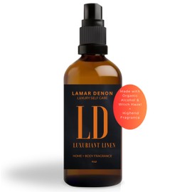 Lamar Denon Multi-Use Natural Linen Mist and Room Spray .Luxuriant Linen Luxury Room Scent and Linen Spray for Pillows and Sheets. Men's Body Spray