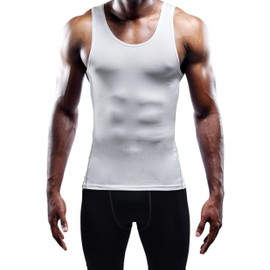 Neleus Men's 3 Pack Athletic Compression Under Base Layer Sport Tank Top