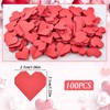 CRAFFANCY 100 Pcs Origami Paper Hearts, Red Double Sided Origami