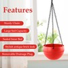 Drhomeam 2pcs Large Hanging Planters for Indoor Outdoor Plants, Hanging