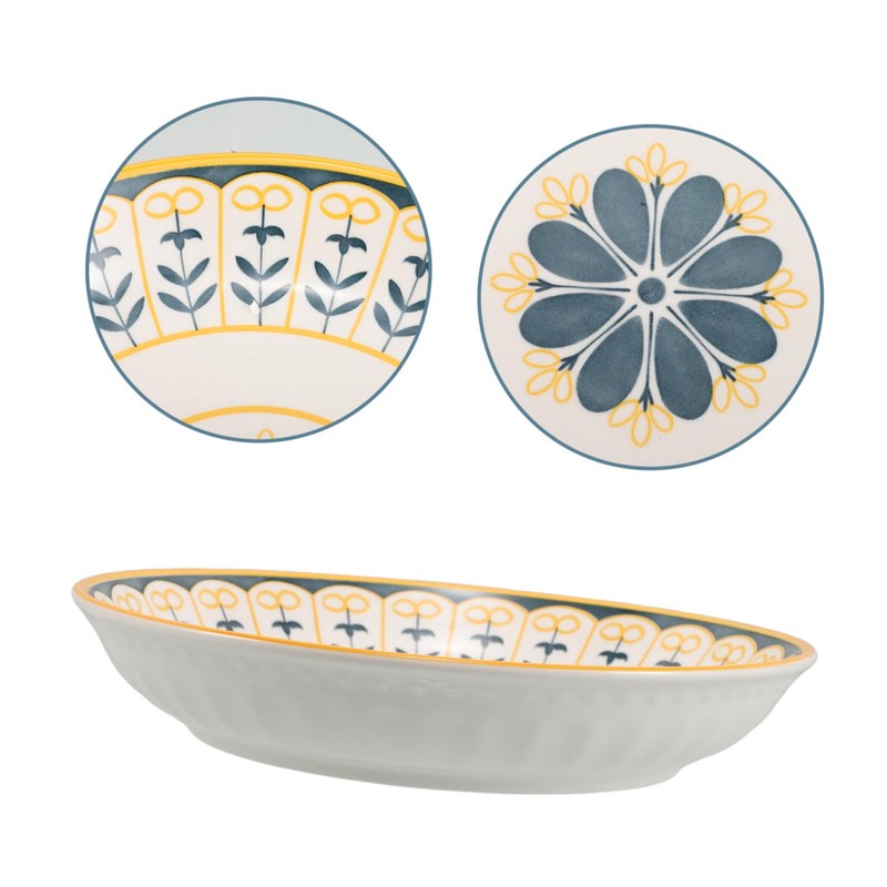 Mikinona Ceramic Pie Dish Oven Safe Platter Charcuterie Plate Round