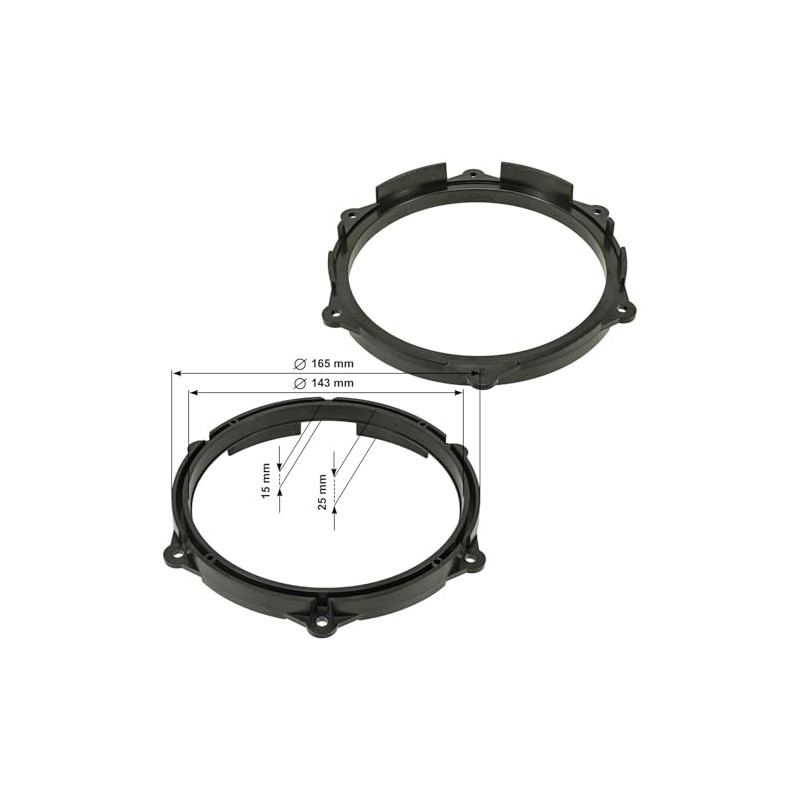 tomzz Audio 2849-003 Speaker Rings Adapter Brackets Compatible with Seat